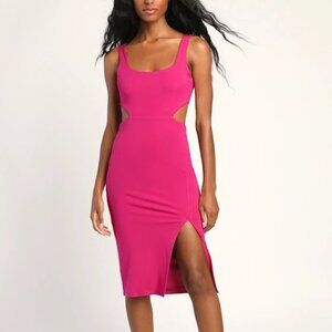 Lulu's Cutout Bodycon Midi Dress